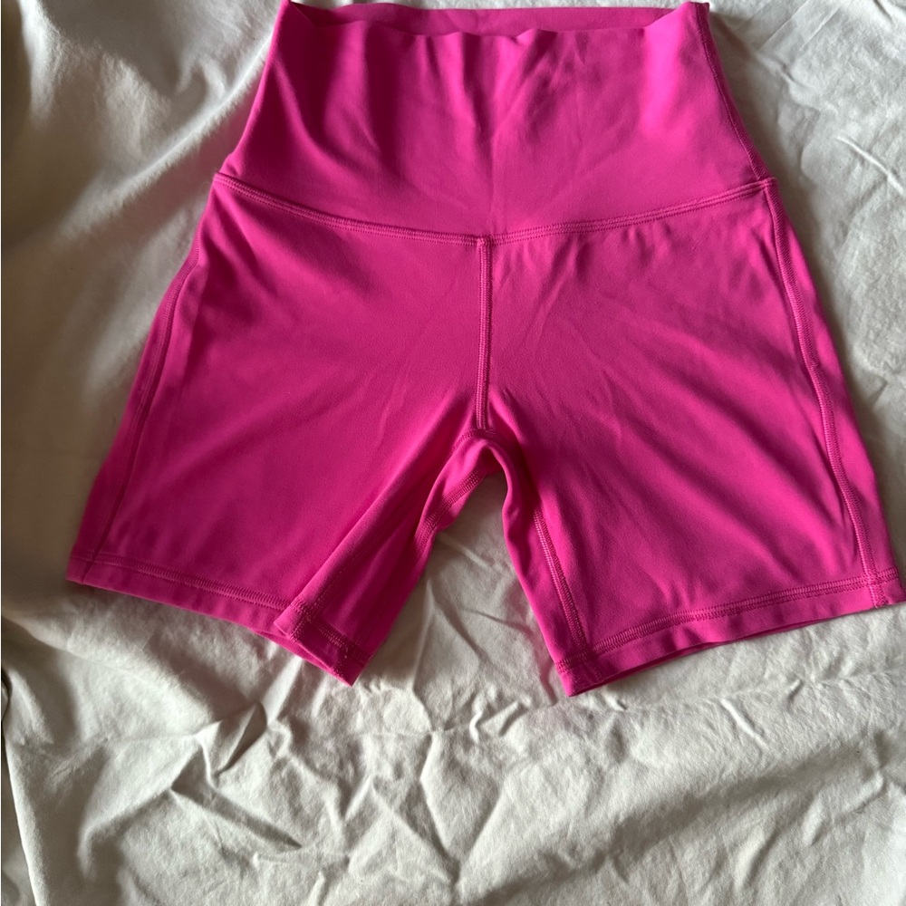 Lululemon align pink 6 inch inseam high waisted shorts *worn once* - Picture 4 of 10